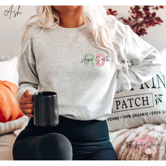 Registered Dietitian Sweatshirt, RD Shirt, RD Sweater, Personalized RD Gift, Dietitian Gifts, Dietitian Graduation Dietitian Grad, Custom rd