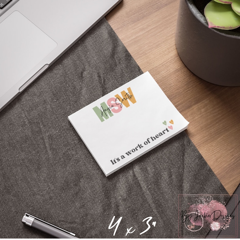 MSW Graduation Gift, Social Work Note Pad, MSW Grad Gift, Social Worker, School Social Worker, Best Social Worker, Nacho Average, LMSW