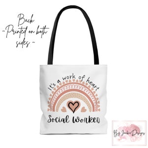 Social Work Social Worker Gift, Social Worker Tote Bag, Gift for Social Work, School Social Worker Rainbow, Best Social Worker Nacho Average