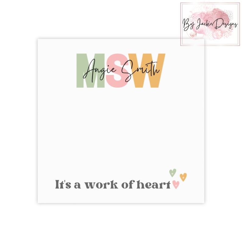 MSW Graduation Gift, Social Work Note Pad, MSW Grad Gift, Social Worker, School Social Worker, Best Social Worker, Nacho Average, LMSW