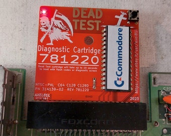 DEAD TEST Commodore 64 128 diagnostic cartridge 781220 reset led - diagnostica - gold plated