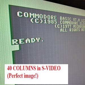 Video cable Commodore 128 C128 64 RGBI 40 80 columns 16 colors SCART with S-VIDEO!
