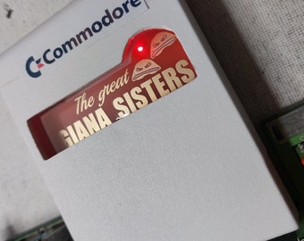 The Great GIANA SISTERS Gold Beveled for Commodore 64 C64 C128 PLA Test