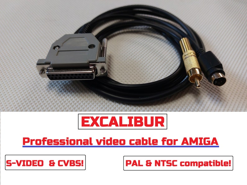 Amiga video cable converter Svideo CVBS for A500 A600 A1200 A2000 A3000 A4000 CD32 CDTv professional PAL & NTSC image 1