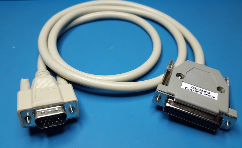 Amiga video cable 500 600 1200 2000 3000 4000 rgb vga high quality cable no vertical line HQ image 7