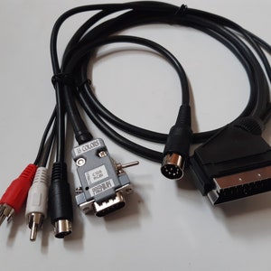 Video Cable Commodore 128 C128 64 RGBI 40 80 Colonne 16 Colors SCART ...