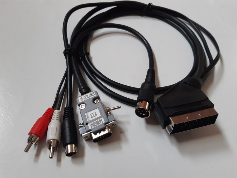 Video Cable Commodore 128 C128 64 RGBI 40 80 Colonne 16 Colors SCART ...