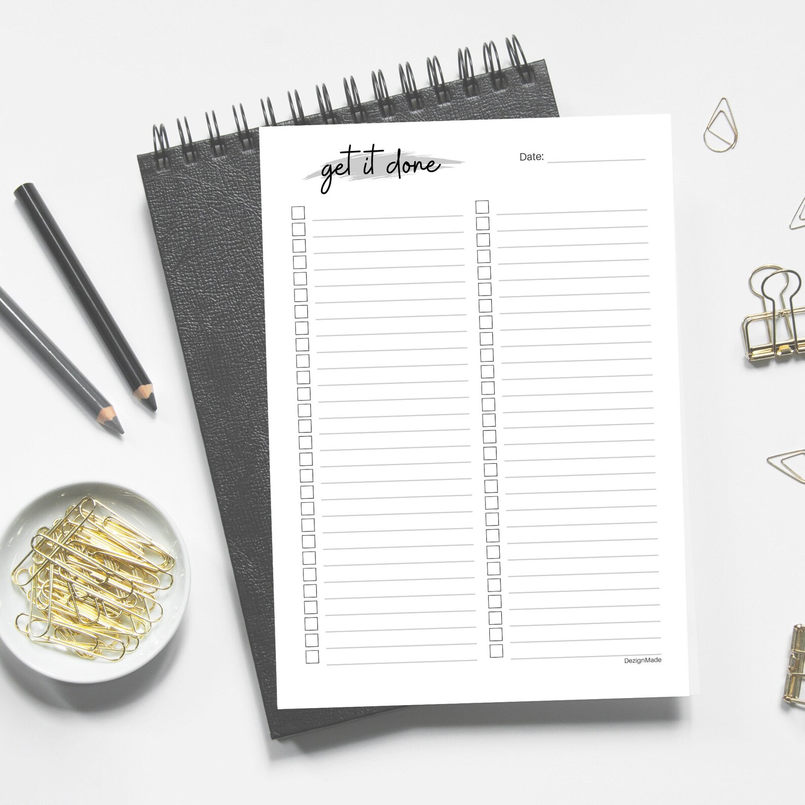 GET IT DONE Checklist Planner Printable to Do List Daily - Etsy