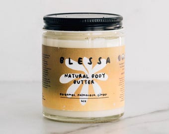 All Natural Body Butter - Bergamot, Palmarosa, Ginger