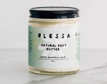 All Natural Body Butter - Eucalyptus, Lemon, Basil