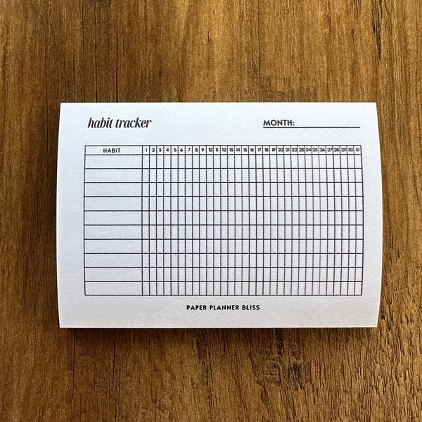 Second Quality Monthly Habit Tracker Sticky Notes - Post It Notes | Functional Sticky Notes | 3 x 4 | Minimal + Functional Planning