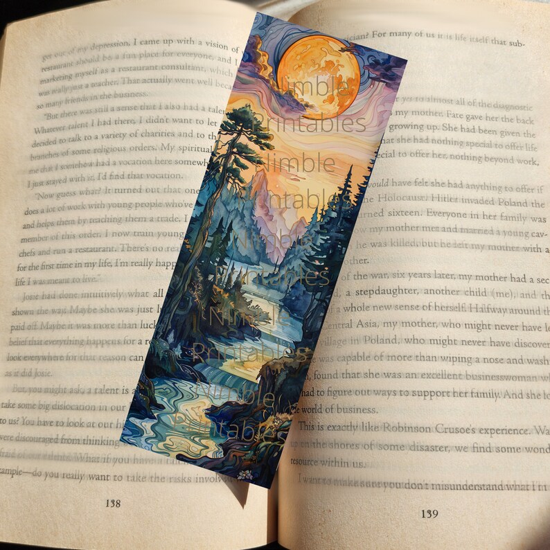 Printable Bookmarks Bundle Landscape Print, Digital Downloads ...