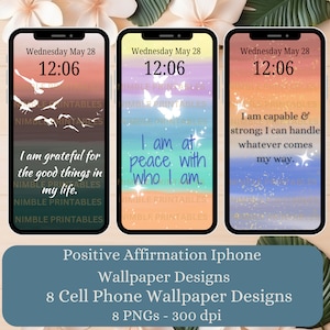 iPhone Wallpaper Positive Affirmations, Phone Background, Lock Screen, High-Resolution Background, IOS, Lock Screen, Digital Download