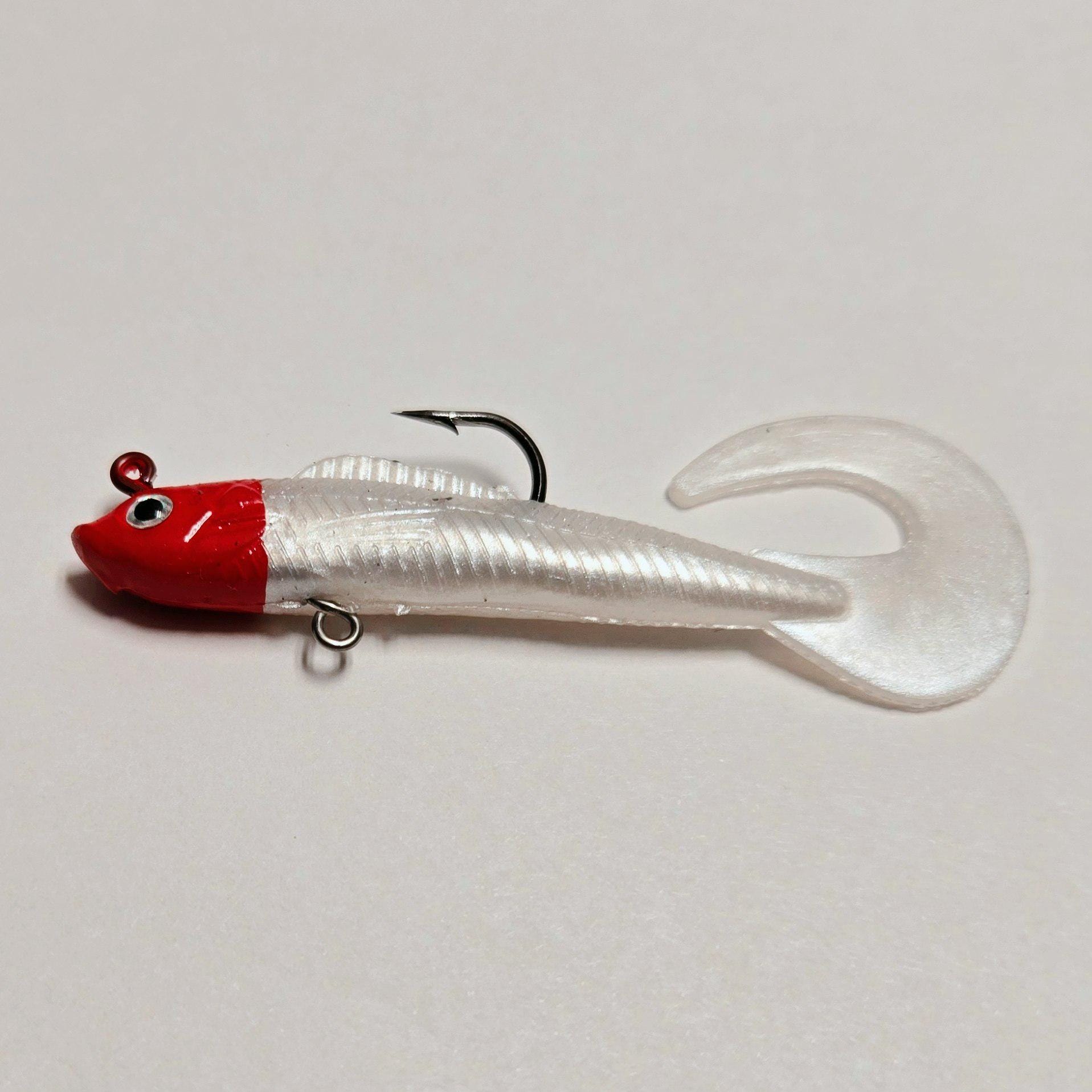 8pc Curly Tail Jig Head Swimbait Bass / Rockfish / Lingcod / Multi-species Lure - 3" 1/3oz - Etsy 8pc Curly Tail Jig Head Swimbait Bass / Rockfish / Lingcod / Multi-species Lure - 3" 1/3oz - Etsy