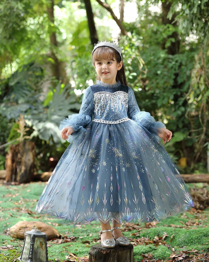 Girl Dress Bluebeautiful Blue Girls Dress birthday Dress for Etsy