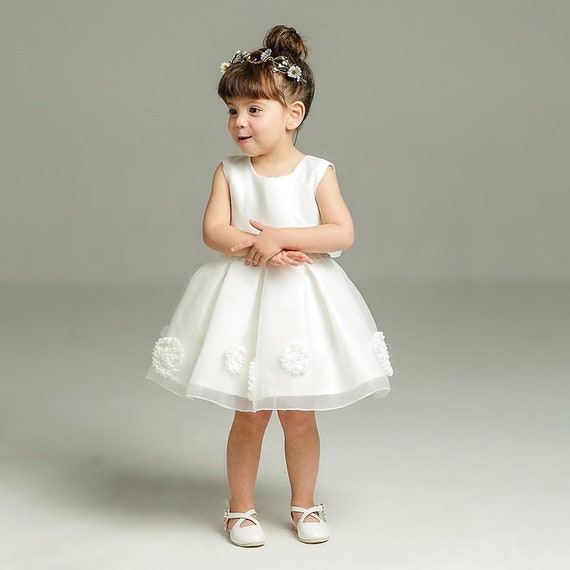 Flower Girl Dress Summer Wedding simple Girl Dress white Lace