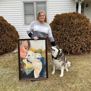 Custom Pet Portrait, Custom Oil Painting, Dog lover gift, Hand painted Oil Painting, Pet Memorial gift, Custom Pet Gifts, Dog Commission,