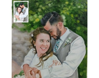 Custom Portrait, Custom Oil Painting, Hand painted Oil Painting, Couple Love gift, Custom Handmade Gifts, Portrait Commission Art