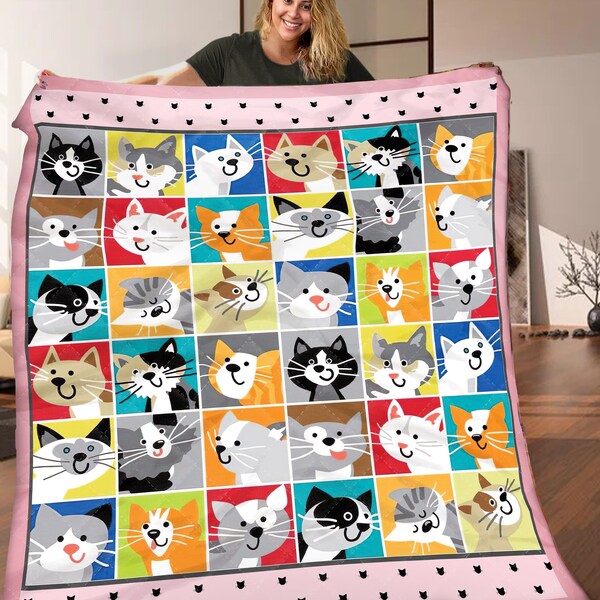 Cat Quilt Etsy