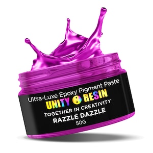 Ultra- Luxe&#39; Epoxy Pigment Paste-RAZZLE DAZZLE, Resin Art, Fuchsia Mica, Raspberry Epoxy Paste, Resin Pigments, Geode Art, Resin Color