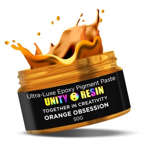 Ultra- Luxe&#39; Epoxy Pigment Paste-ORANGE OBSESSION, Resin Craft, Resin Art, Orange Mica, Epoxy Paste, Resin Pigments, Geode Art, Resin Art