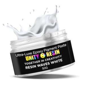 Ultra-Luxe Epoxy Pigment Paste-RESIN WAVES WHITE, Resin Art, White Mica, White Epoxy, Resin Pigments, Resin Ocean Art, Resin, Resin Wave Art