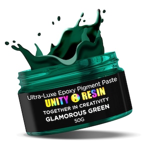 Ultra- Luxe&#39; Epoxy Pigment Paste-GLAMOROUS GREEN, Resin Craft, Resin Art, Green Mica, Epoxy Paste, Resin Pigments, Geode Art, Resin Pastes