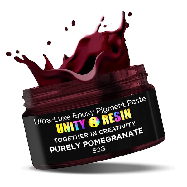 Ultra- Luxe' Epoxy Pigment Paste-PURELY POMEGRANATE, Resin Art, Resin, Burgundy Mica, Epoxy Paste, Resin Pigments, Geode Art, Resin Paint