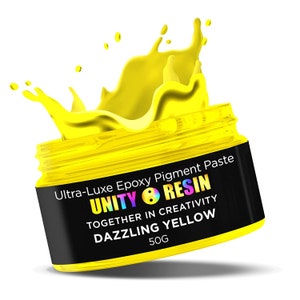 Ultra- Luxe&#39; Epoxy Pigment Paste-DAZZLING YELLOW, Resin Craft, Resin Art, Yellow Mica, Epoxy Paste, Resin Pigments, Geode Art, Resin Art