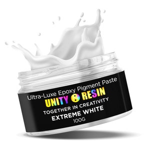 Ultra- Luxe&#39; Epoxy Pigment Paste-EXTREME WHITE, Resin Art, White Mica, Epoxy Paste, Resin Pigments, Geode Art, Resin Paint, Resin Wave Art