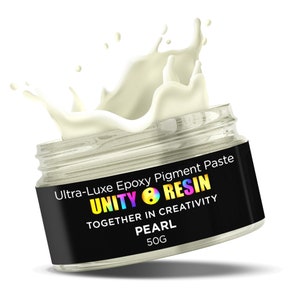 Ultra- Luxe&#39; Epoxy Pigment Paste-PEARL, Resin Craft, Resin Art, Pearl Mica, Resin Color, Resin Pigments, Geode Art, White Mica 50G