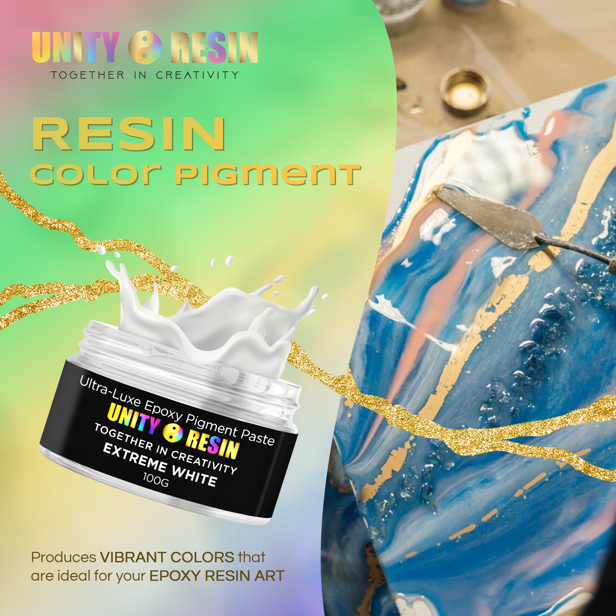 Ultra Luxe' Epoxy Pigment Paste-extreme WHITE, Resin Art, White Mica, Epoxy  Paste, Resin Pigments, Geode Art, Resin Paint, Resin Wave Art 