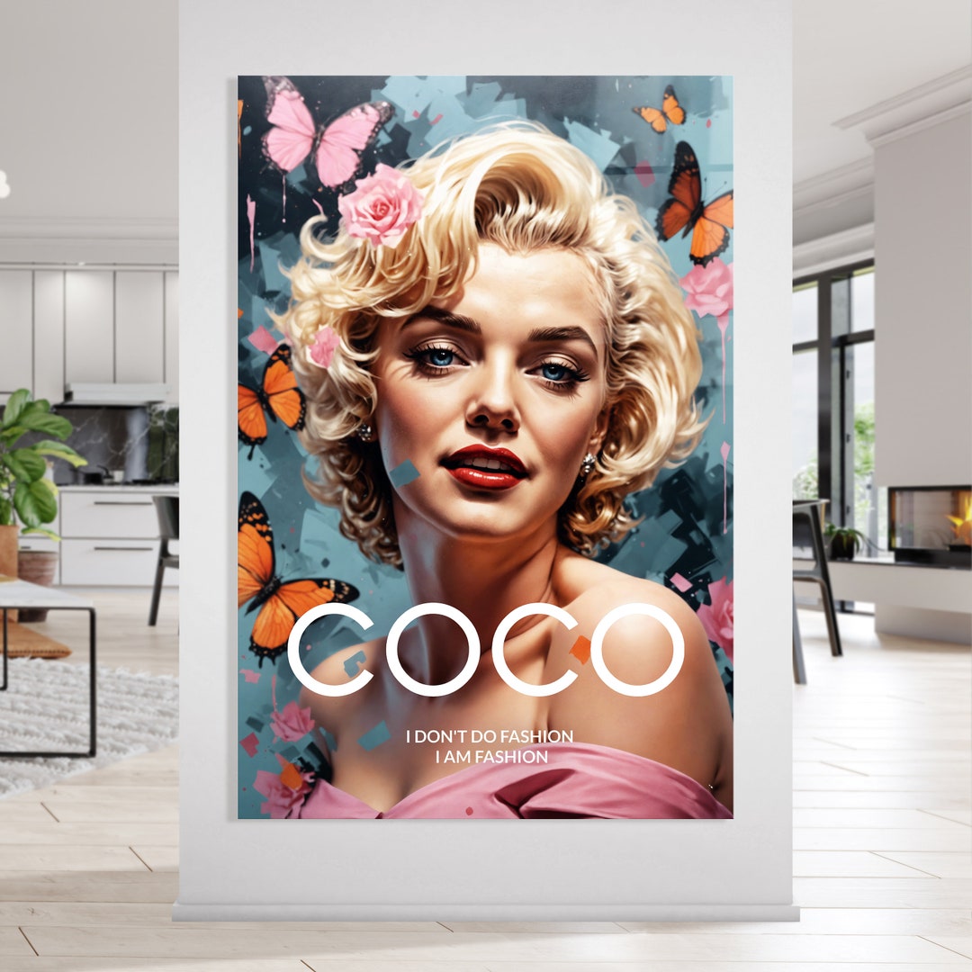 Wandbild MARILYN MONROE COCO Stars musiker, Kunst Art Leinwand