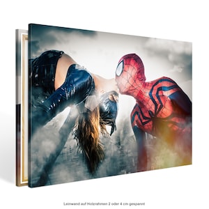 Wandbild Spiderman XXL 131x62cm - Holzdruck Superheld Kunstdruck