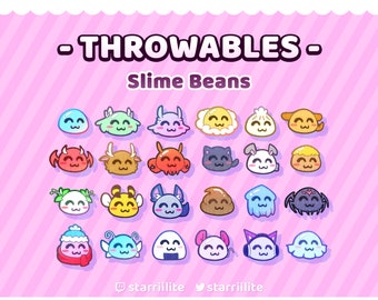 Throwable : Slime Beans (2D) - Vtuber Streaming Assets for VNyan • KBonk • Twitch Integrated Throwing System