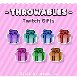 Odznaki Throwable/Sub/Bits: Pixel Voxel Twitch Gift (2D/3D) - Zasoby strumieniowe Vtuber dla VNyan • KBonk • Zintegrowany system rzucania Twitch