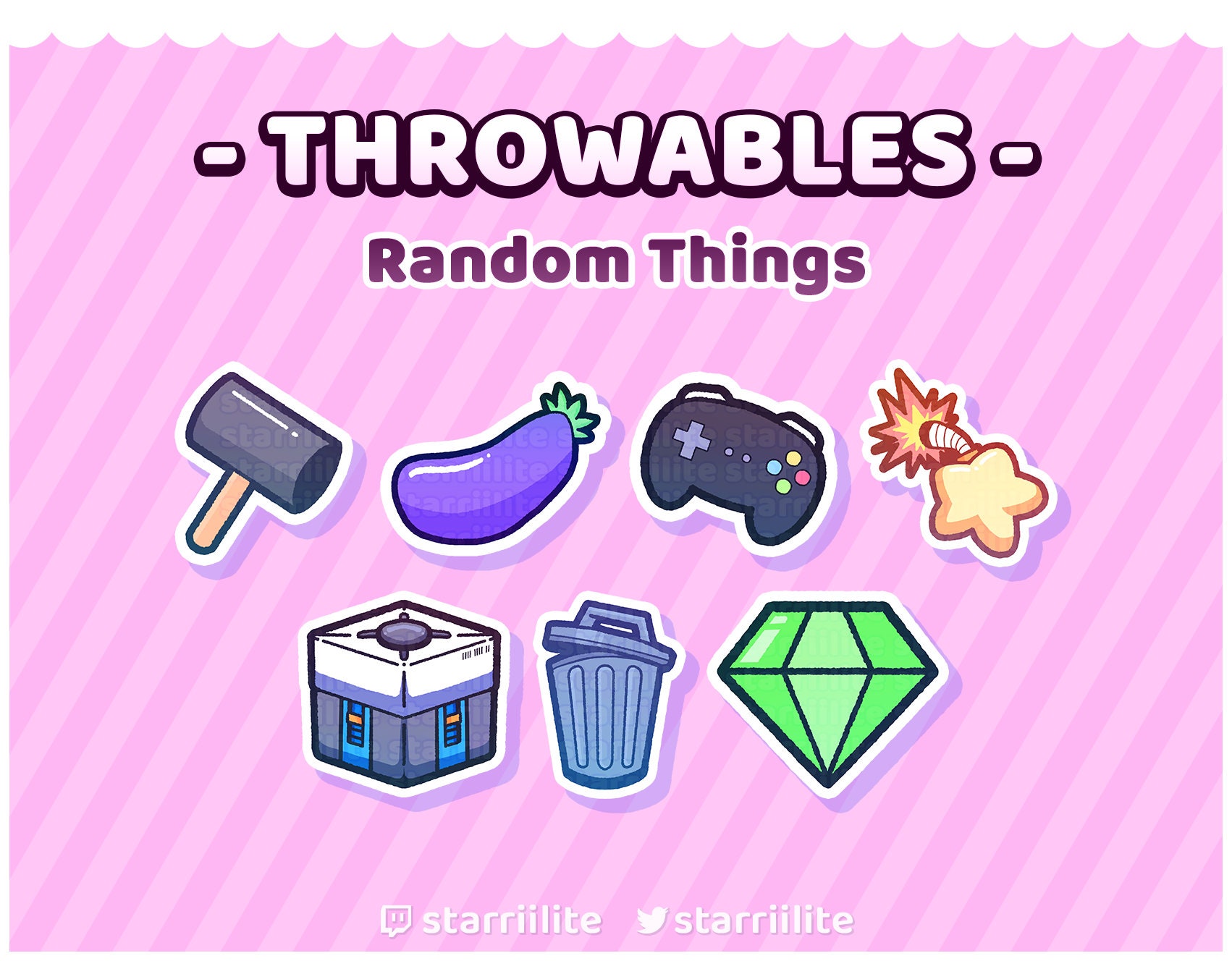 Throwable : Random Things (2D/3D) - Vtuber Streaming Assets for VNyan • KBonk • Twitch Integrated Throwing System
