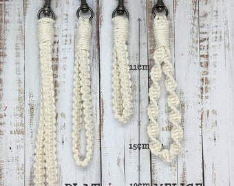 KENTUCKY Macrame Keychain Wristlet / Bracelet With Carabiner