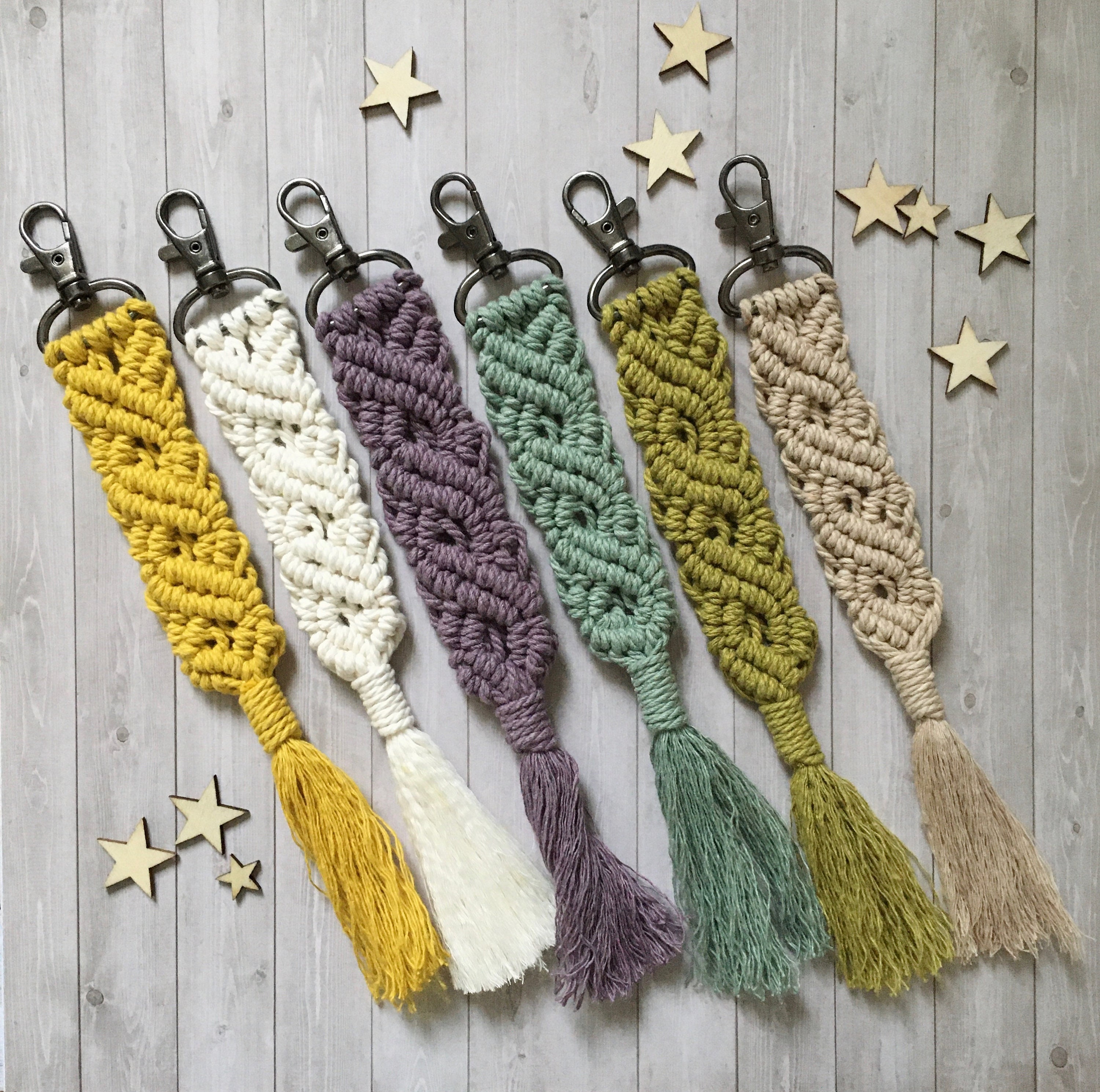 ARIZONA Macrame Keychain With Carabiner - Keyring - Etsy ARIZONA Macrame Keychain With Carabiner - Keyring - Etsy