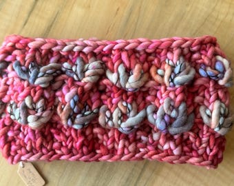 Pink and Purple Multicolor Merino Wool Headband