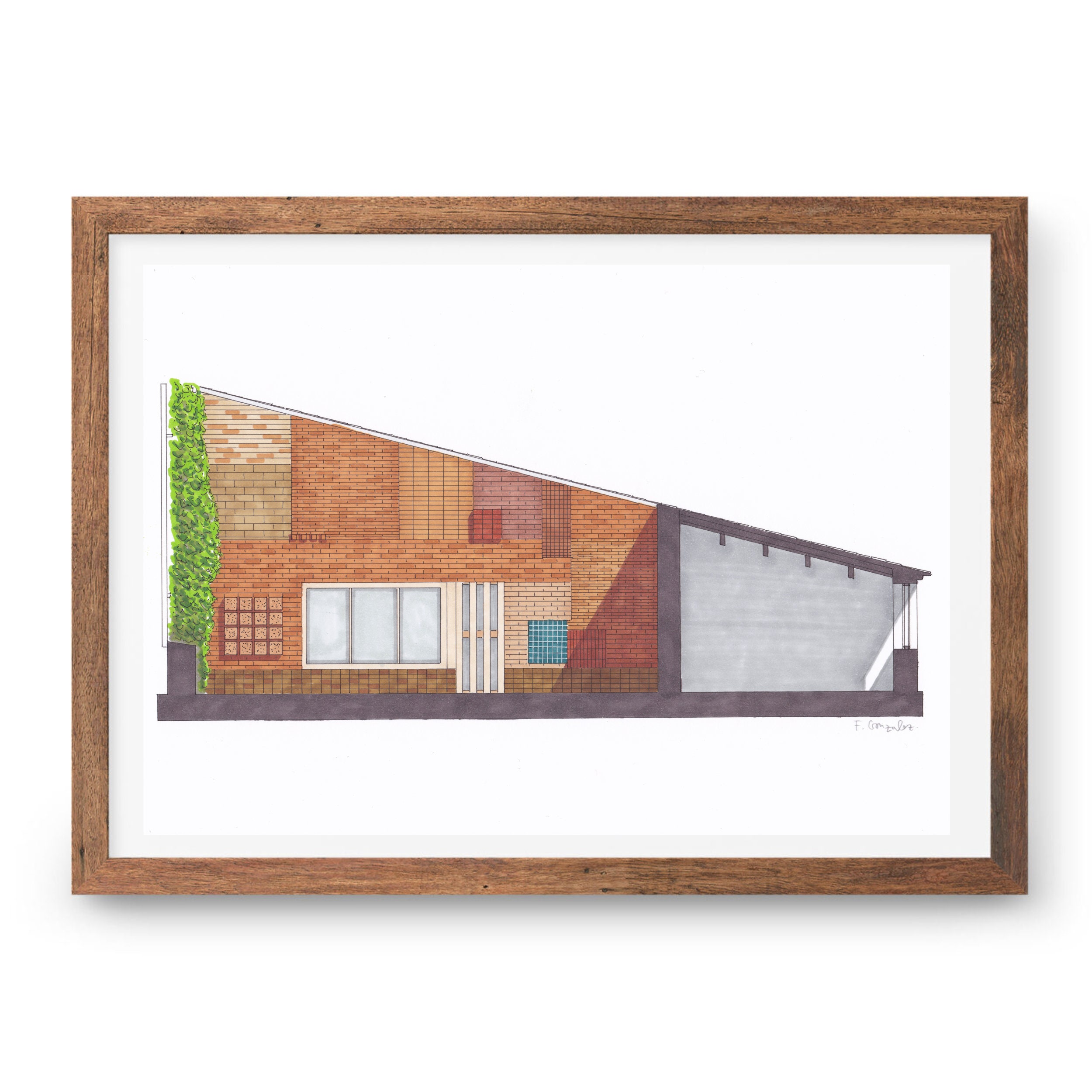 Muuratsalo Experimental House Original Painting - Alvar