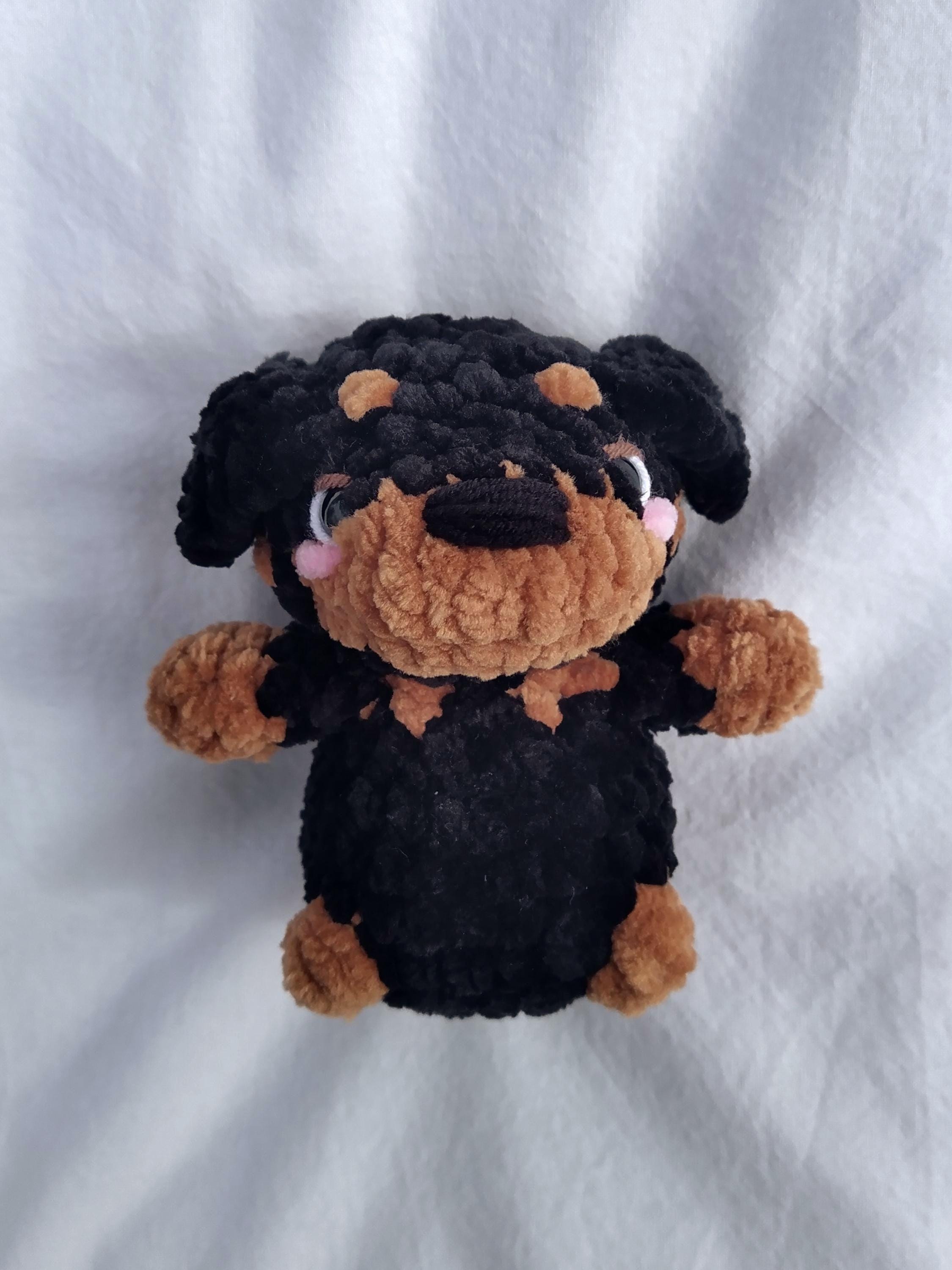 NO SEW Rottweiler Crochet Pattern, Dog Animal Plushie PDF, Amigurumi ...