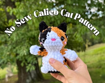三毛猫のあみぐるみ編み図｜リアルな子猫のPDFおもちゃデコレーション