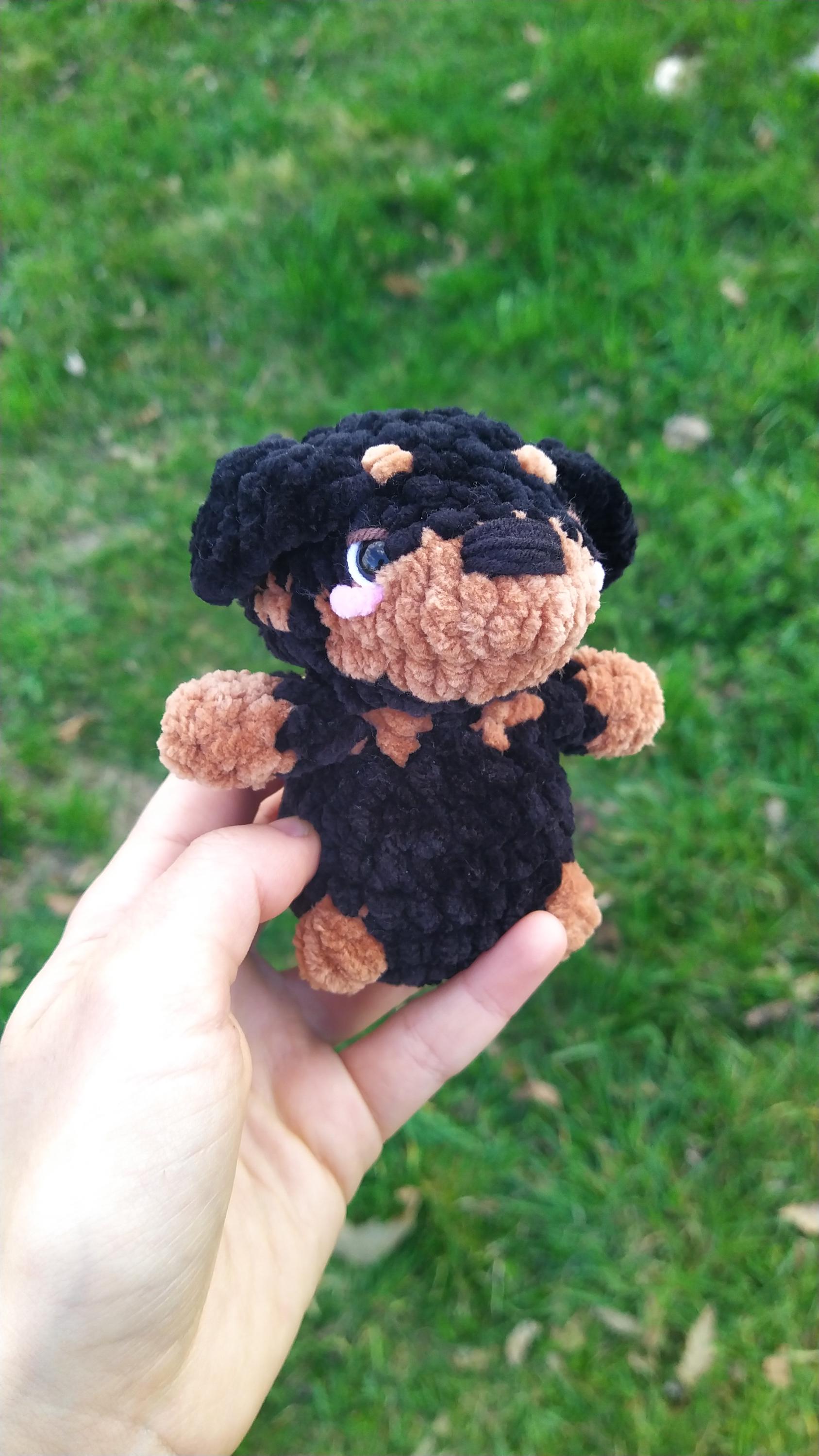 NO SEW Rottweiler Crochet Pattern, Dog Animal Plushie PDF, Amigurumi ...