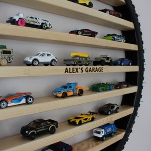 Personalized Tire Toy Car Display Shelf with RGB LED