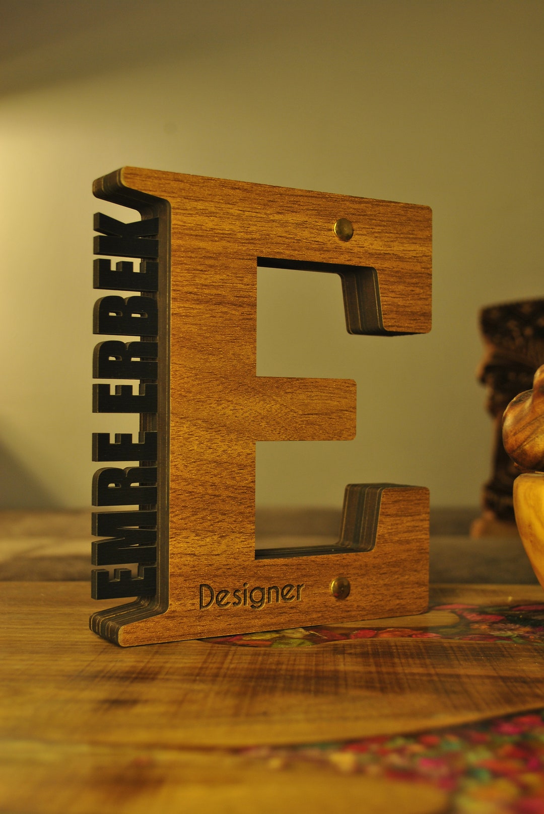 Desk Name Plate, Letter Design Desk Name Plate, Custom Design Desk Name