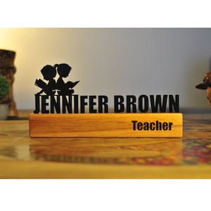 Personalized Teacher Name Plate: Custom Acrylic Desk Sign