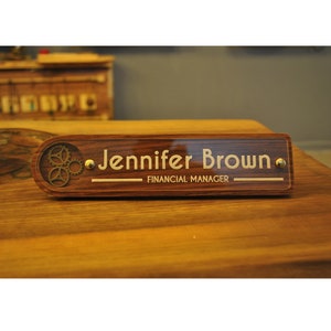 Desk Name Plate, Name plate for desk, Custom Design Desk Name Plate, Desk name plate wood