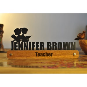Teacher Name Sign, Desk Name Plate, Name plate for desk, Custom Design Desk Name Plate, Desk name plate wood