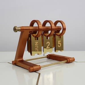 Perpetual Desk Calendar, Desktop Calendar, Turning Calendar, Calendar for office, Gift for him
